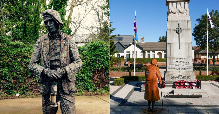 Image of Ray Lonsdale sculptures The Bonnie Pit Lad and Children of Mothers.